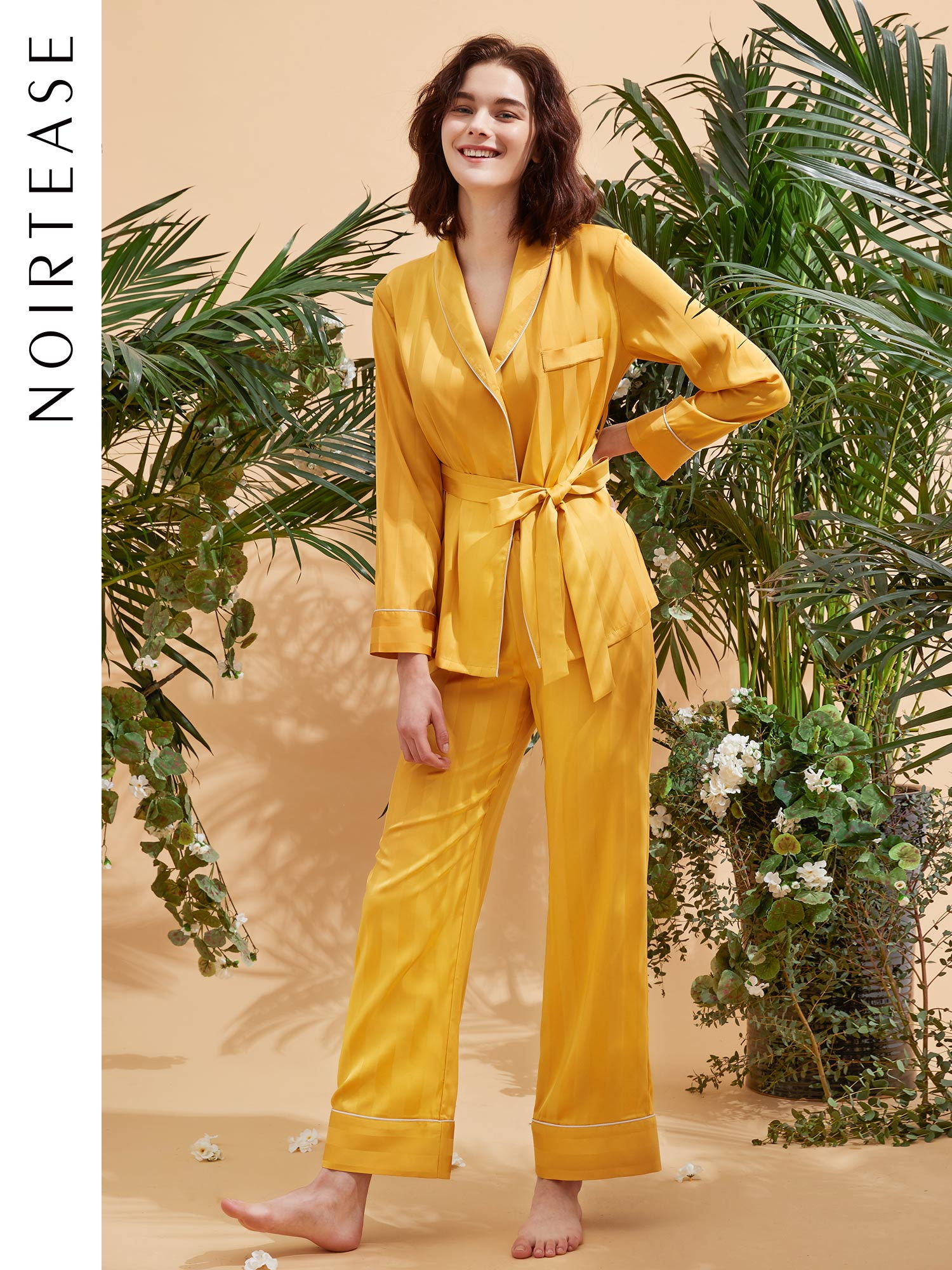 NT奈黎诗春秋薄款性感丝质睡衣