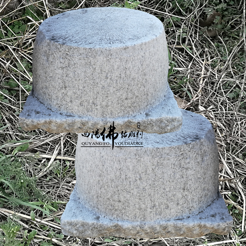 柱O础石墩老石柱子墩门鼓石头墩子汉白玉底座支座青石垫脚石座u.