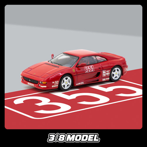 现货 TW 1:64 法拉利 F355 Challenge #355 号红色赛车 合金车模