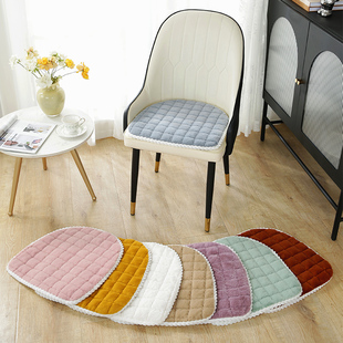 马蹄形毛绒保暖椅子垫防滑餐椅垫屁股餐桌坐垫冬季办公室电脑垫子