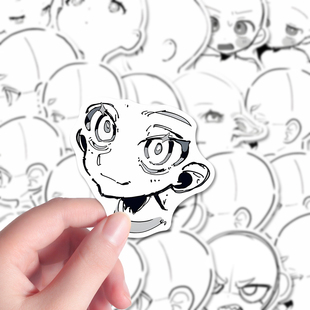 100张人物表情参考贴纸简约创意手账diy美术生学画画手机装饰贴画