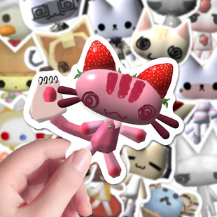 104张多罗猫卡通贴纸Toro游戏动物手绘涂鸦笔记本电脑水杯手账