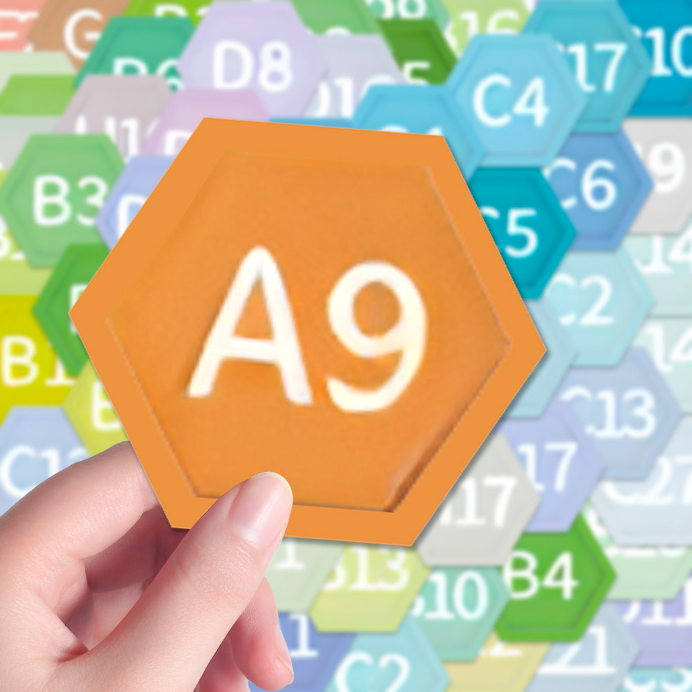 336色拼豆色号标签贴纸热门拼豆全色号分类标签贴diy装饰防水贴