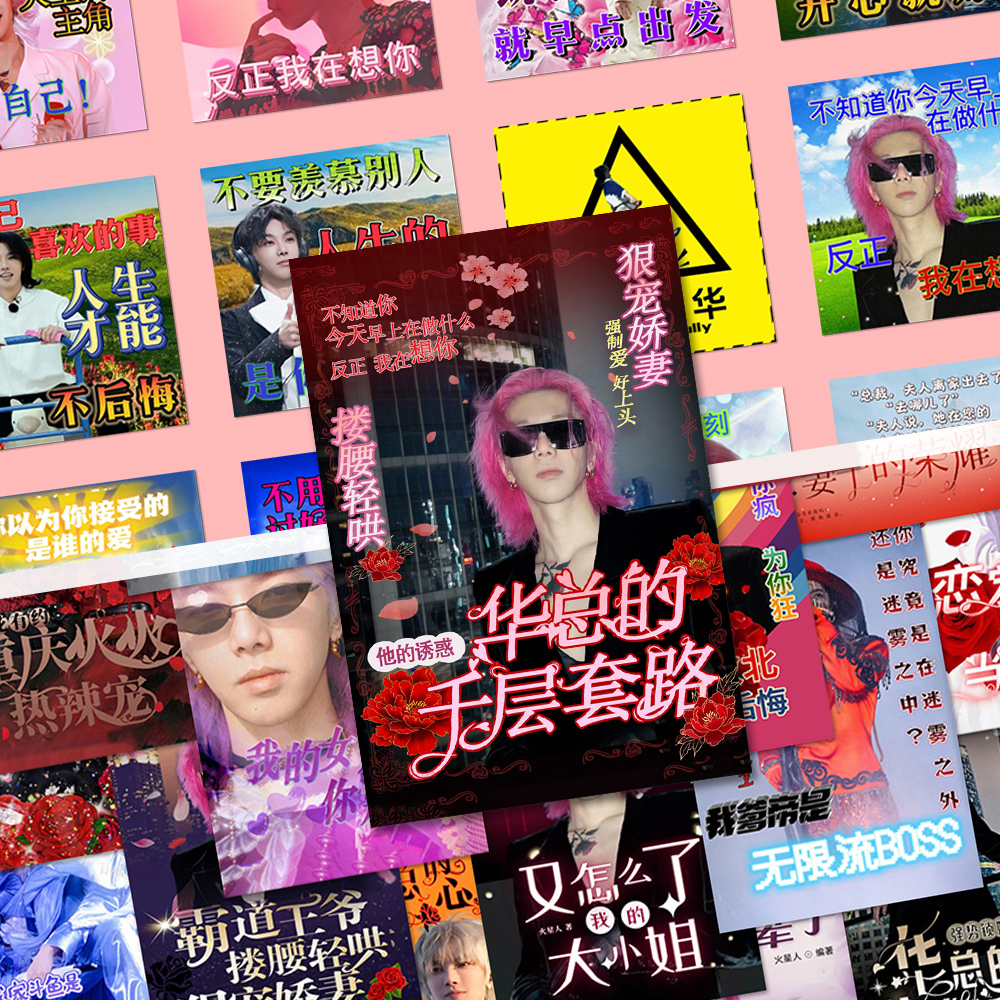 华晨宇土味贴画花花土味海报贴纸