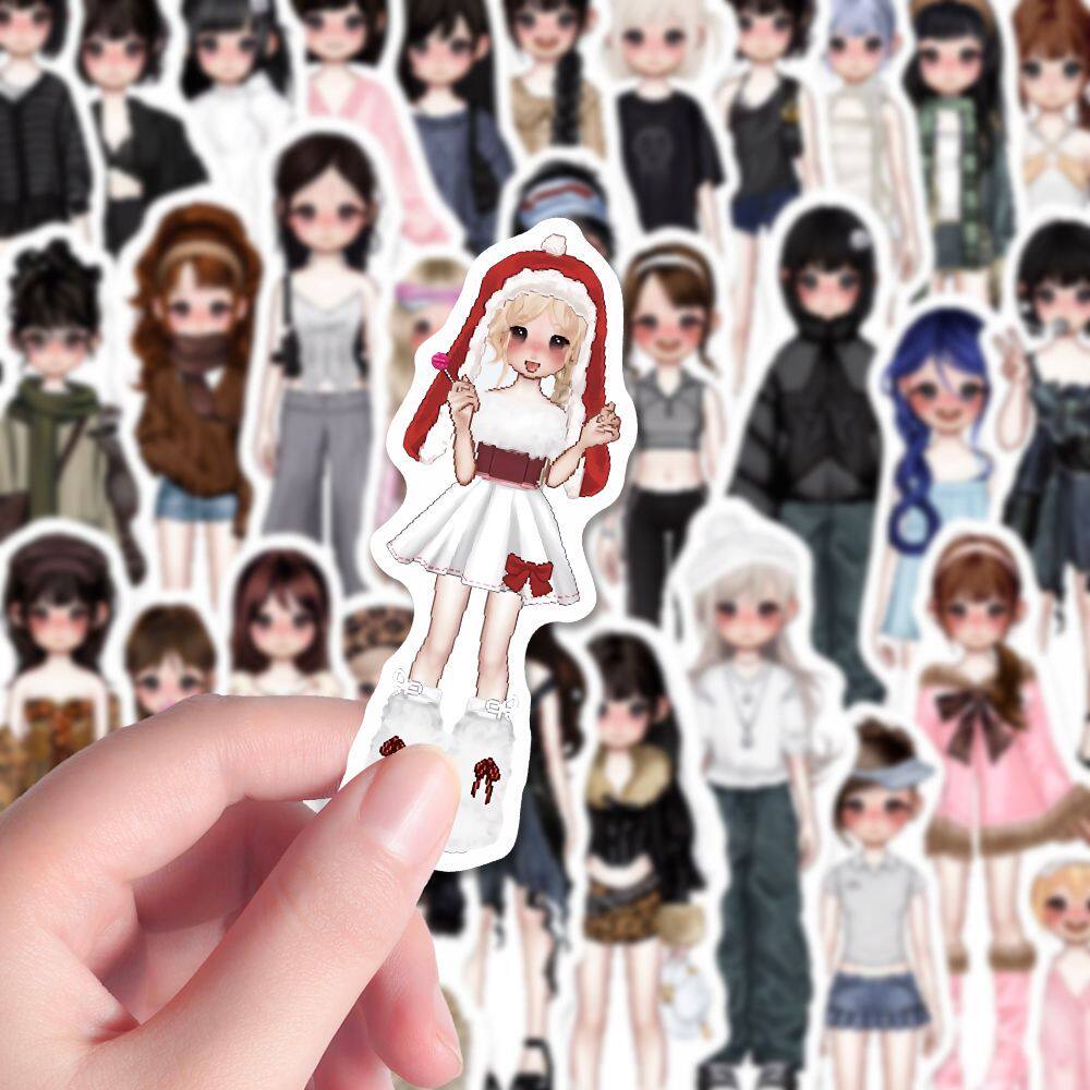 240张跟着everskies学穿搭创意趣味像素风热门少女换装d