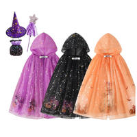 Kids Witch Mesh Cape Costume for Halloween Party thumbnail 7