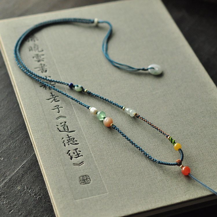 「如品岁月」冰种翡翠葫芦 多宝手工编织高档毛衣链挂绳SS122