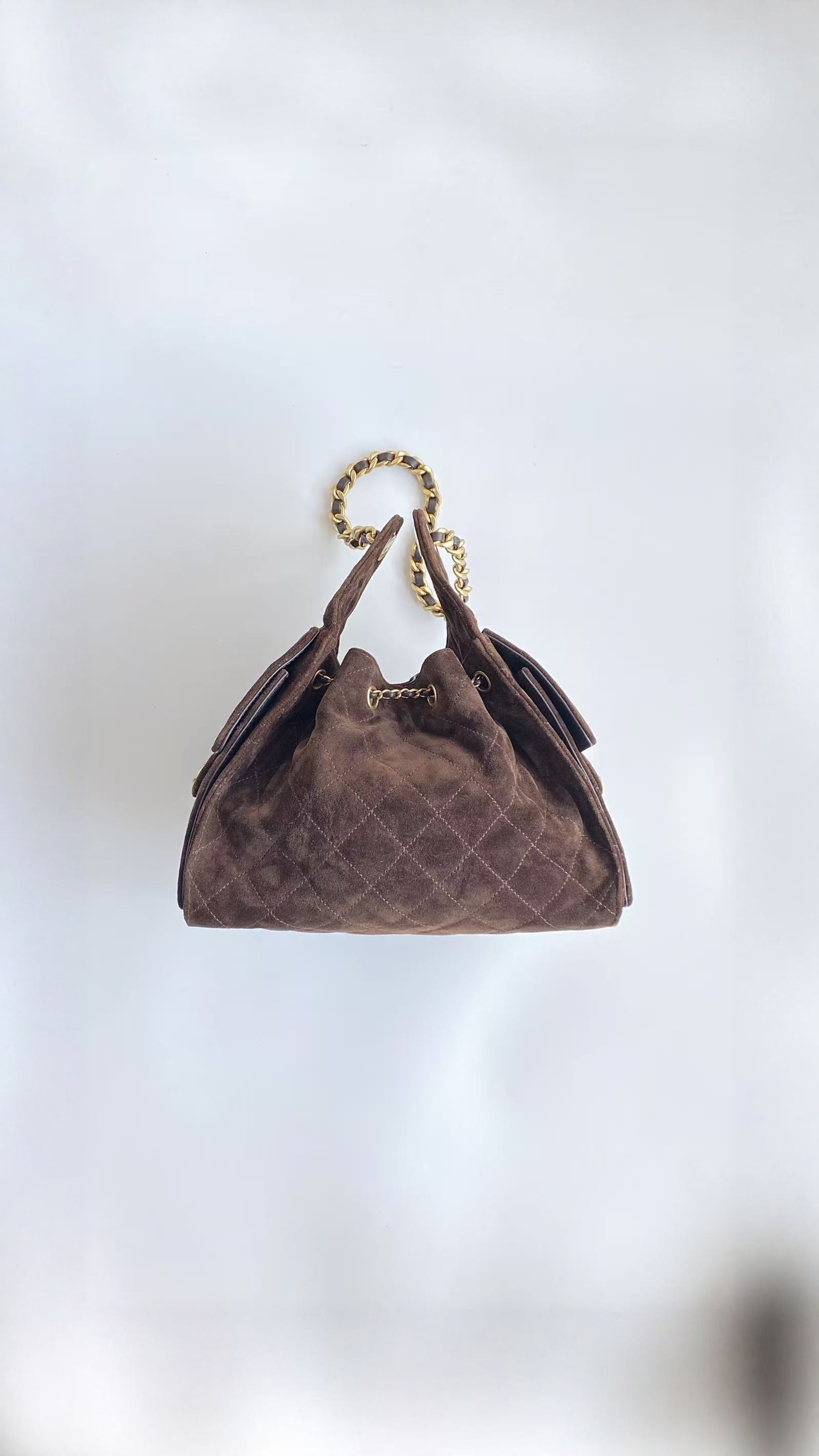 意大利原皮麂皮女包 25bag 嬉皮hobo女包 单肩链条腋下女包