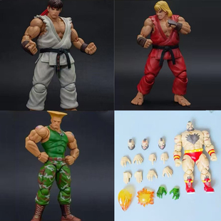 街头霸王游戏周边摆件潮玩红人肯白人隆古烈桑吉尔夫可动手办模型