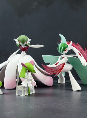 BKM宠物精灵动漫周边场景摆件沙奈朵进化组二次元潮玩摆件装饰品