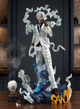 One Piece 动漫周边装饰雕像尼卡山治双头雕GK手办二次元模型摆件