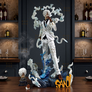 One Piece 动漫周边装饰雕像尼卡山治双头雕GK手办二次元模型摆件