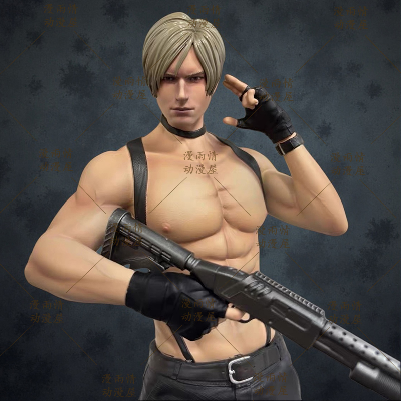 动漫游戏周边公仔桌搭摆件皮衣里昂三代GK手办潮玩二次元模型礼物