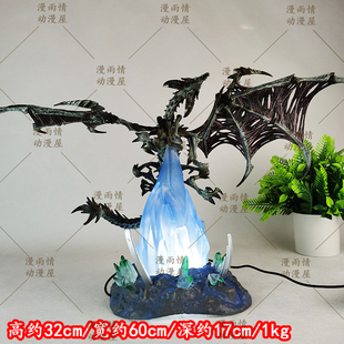 魔獸世界游戲周邊雕像二次元 模玩桌面擺件冰霜巨龍翼神龍手辦禮物