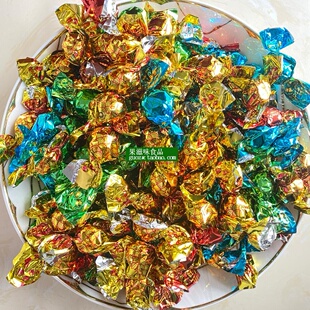 广东柏盈食品雪花球糖陈皮薄荷梅丹盐津金枣特产零食1斤500克袋装