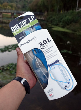 美国原装Platypus户外BC露营登山便携大开口水袋透明色3L储水装备
