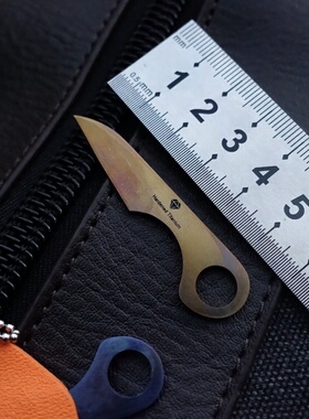 新款β硬化钛合金轻量迷你切割 项链小刀 户外BC野营紧急生存装备