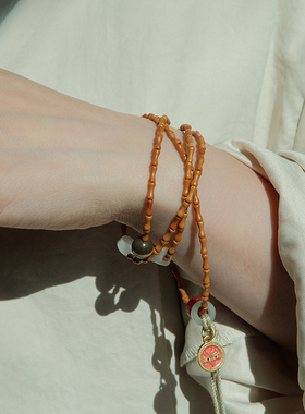 k财神之眼橄榄核竹节多圈手链