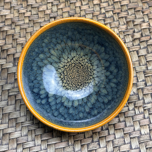 小号建盏主人杯绿鹧鸪斑手工茶杯