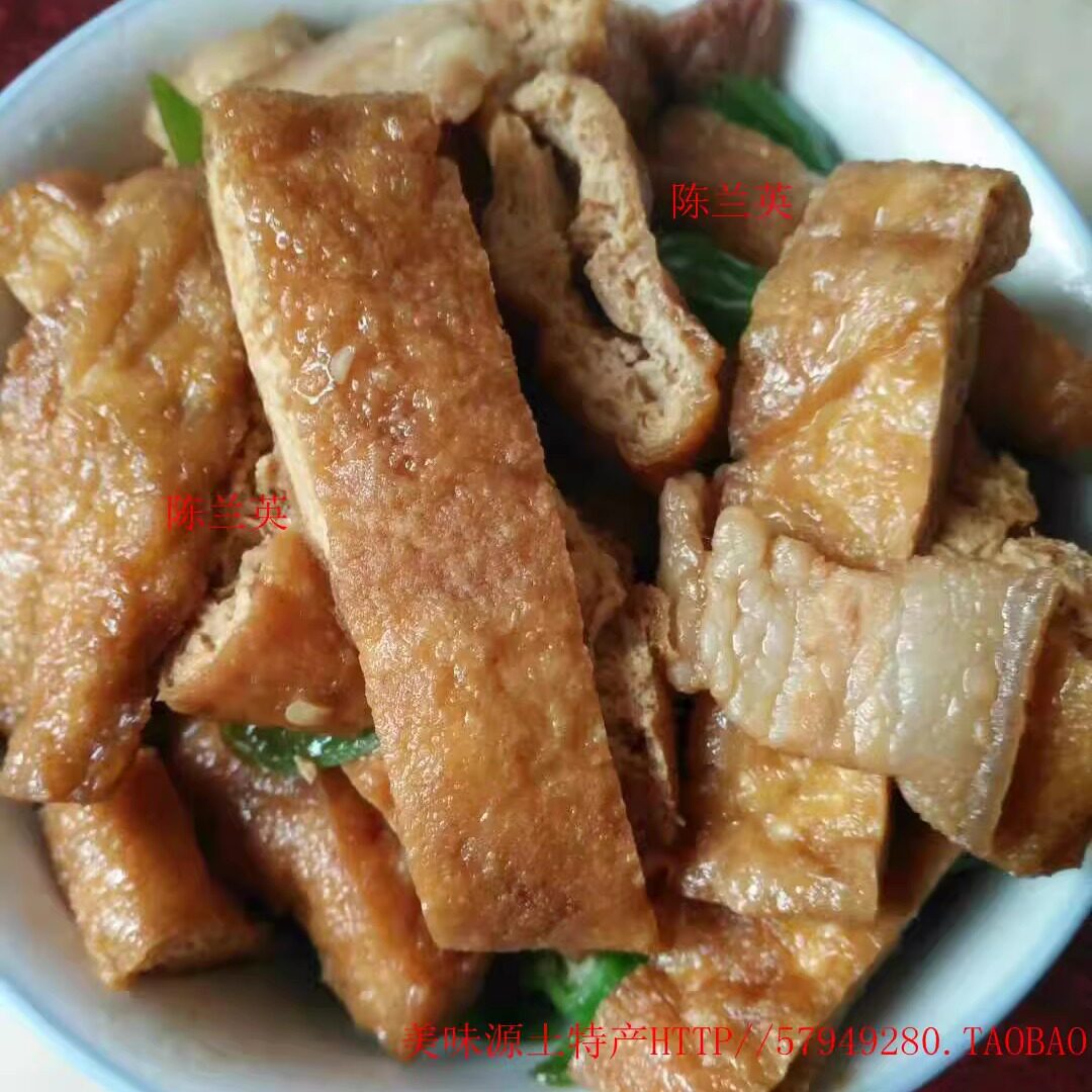 湖南邵阳隆回土特产妈妈自制香油煎豆腐农家油炸豆腐风味油发豆腐