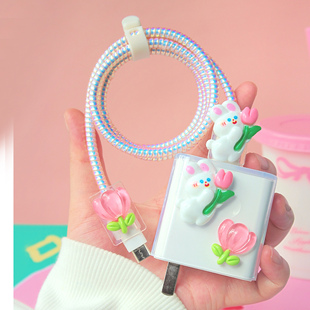 适用 数据线保护套oppo荣耀vivo华为66w小米15手机充电器头防折断