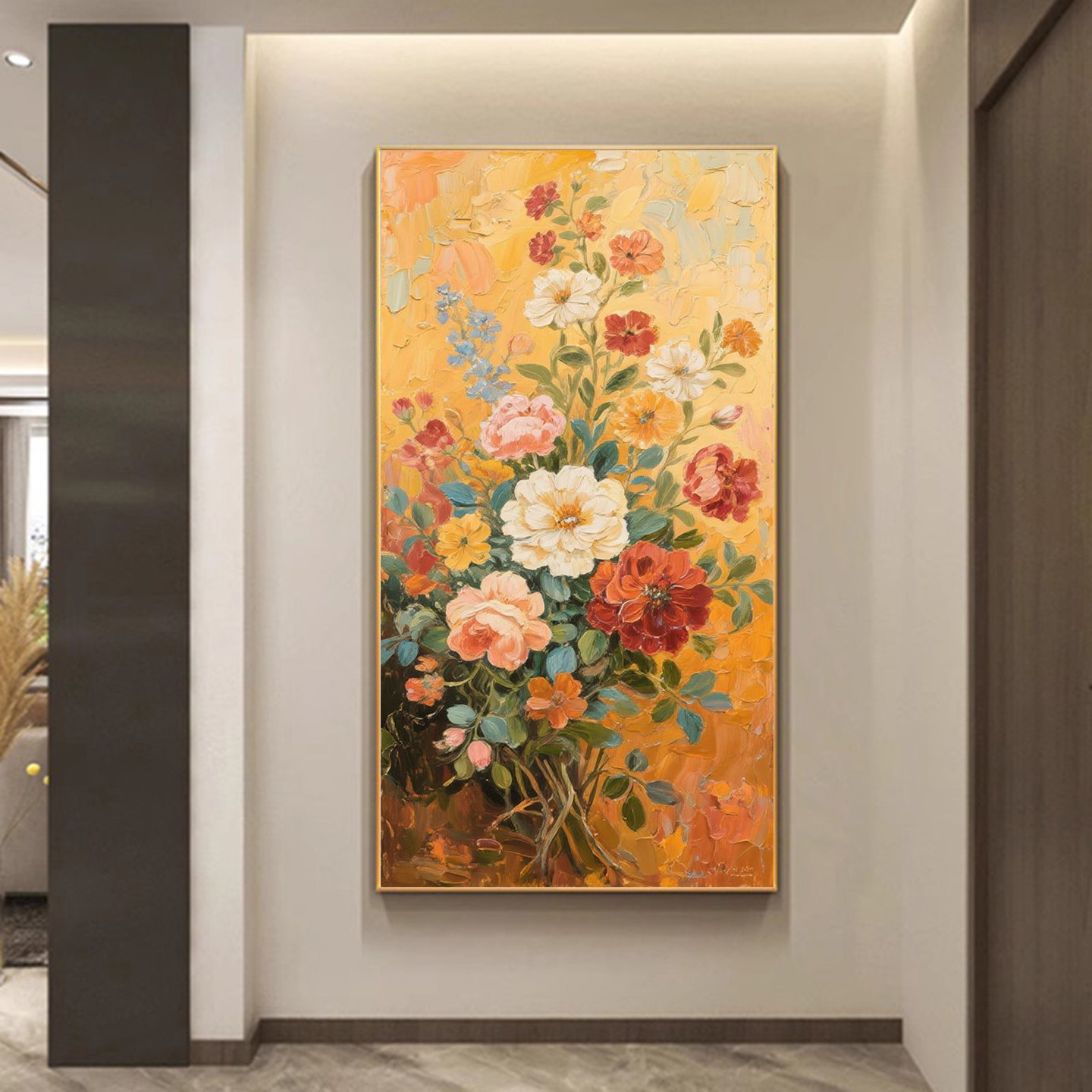 白鹿艺术纯手绘油画繁花似锦花卉
