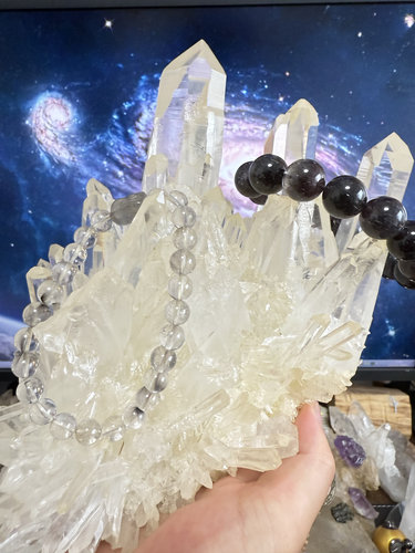 星耀水晶天然晶簇晶洞消磁净化水晶晶洞晶簇摆件喜马拉雅晶簇晶簇