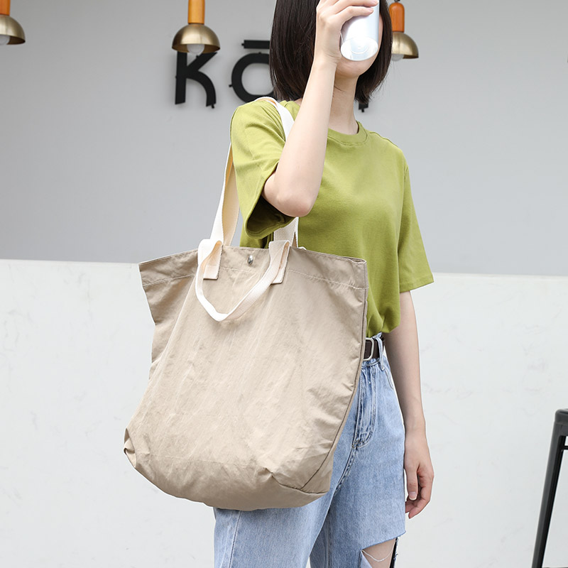 韩版新款尼龙布托特包学生大容量