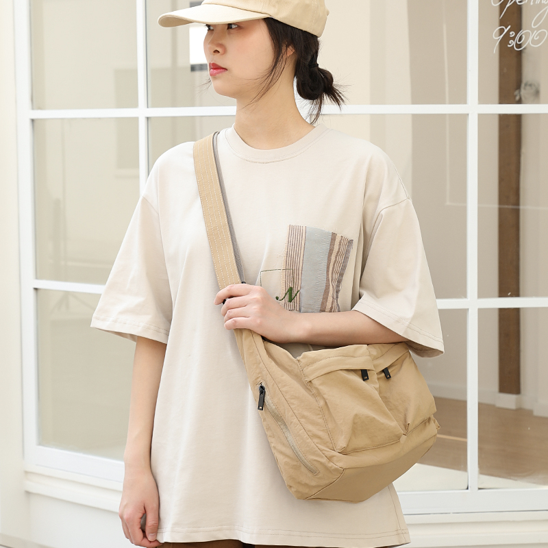 日系休闲尼龙布托特包女质感