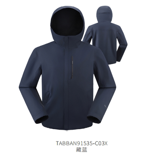 探路者单层冲锋衣男女25秋冬户外防风连帽外套TABBAN91535/92536