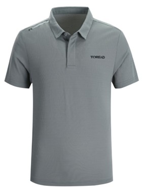 探路者速干T恤男女款 春夏户外翻领短袖polo衫TAJJ81047/82048