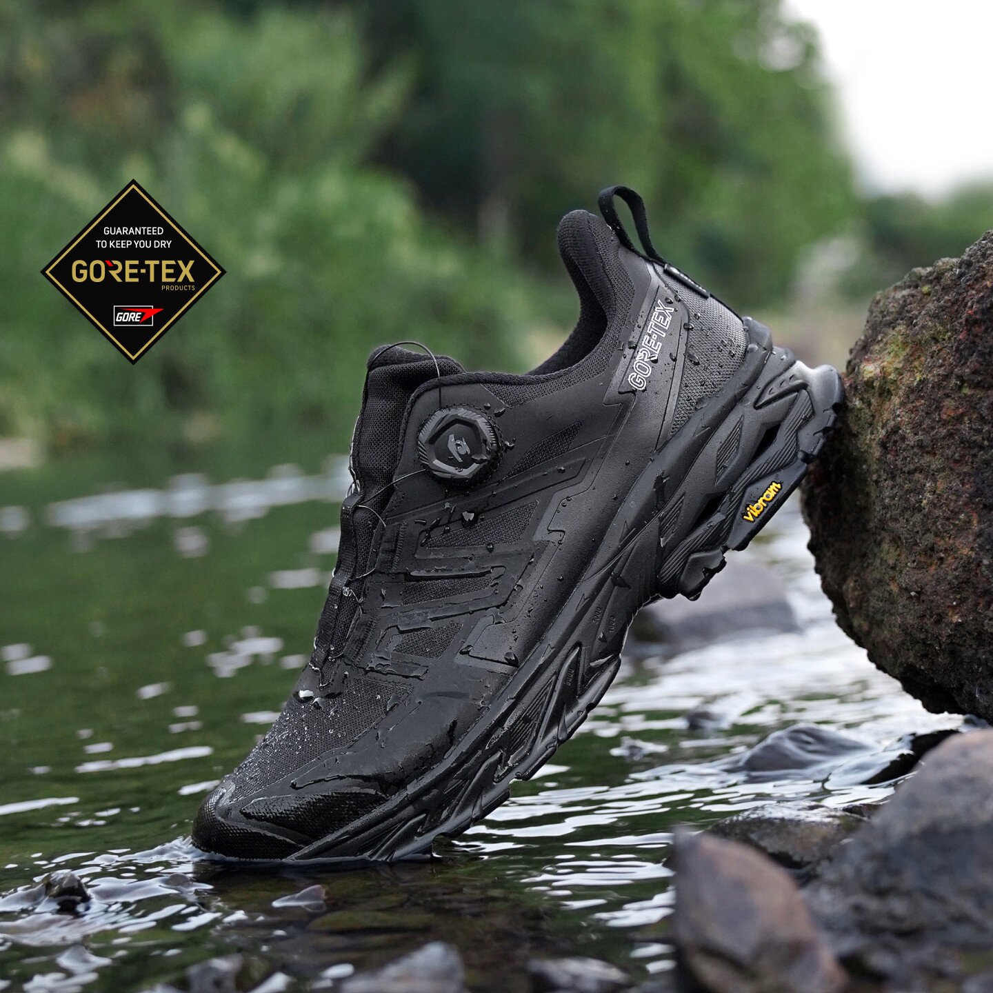 探路者徒步鞋男2026春夏季新款户外GORE-TEX防水VIBRAM防滑登山鞋