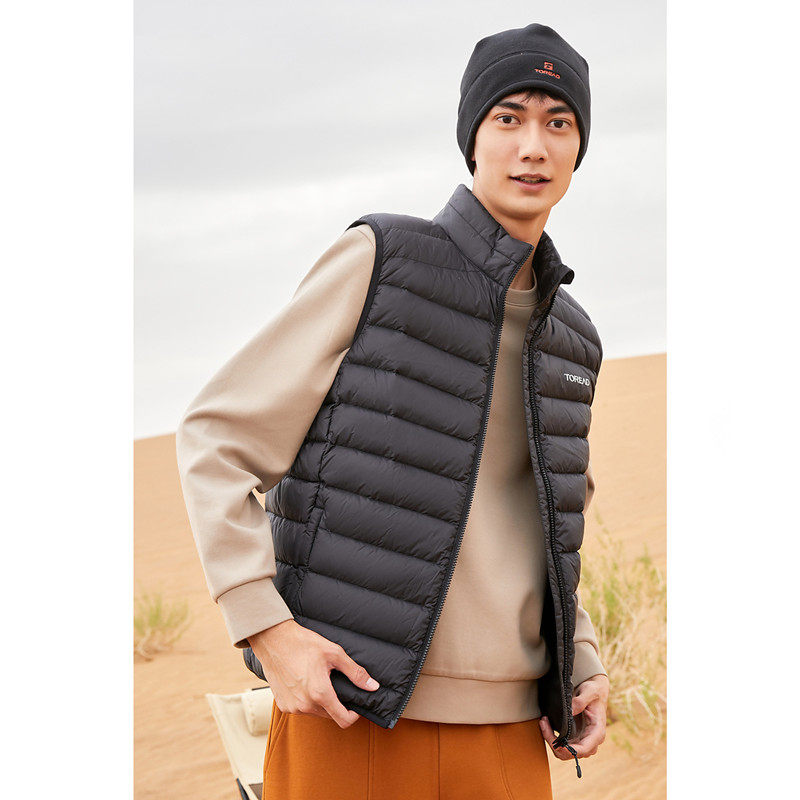 探路者羽绒马甲男女21秋冬户外防风保暖透气背心tafj91782/92781