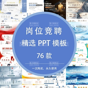 简约商务公司部门个人岗位竞聘简历工作总结转正述职报告PPT模板