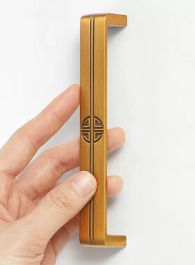 中式拉手柜门新中式衣柜抽屉门把手仿古铜五金家具橱柜子黄铜拉手