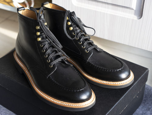 绅士中通牛皮皮靴方头J.CREW