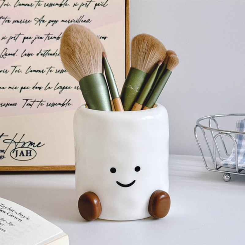 大容量奶油面包笔筒化妆刷办公室