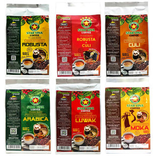越南STAR VINA中度烘焙阿拉比卡罗布斯塔摩卡猫屎咖啡豆提神现磨