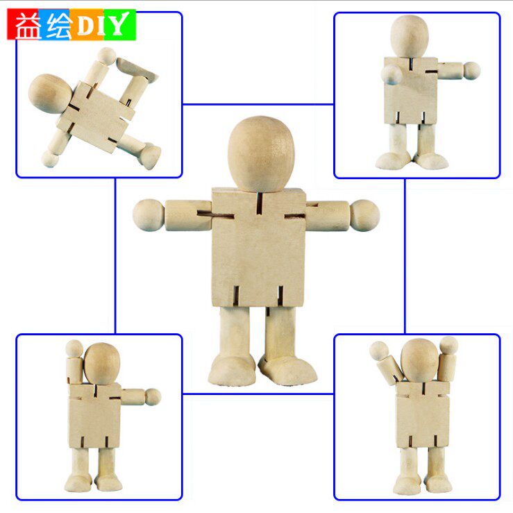 手工捏塑彩绘上色美劳diy多关白模填色/模具彩绘/