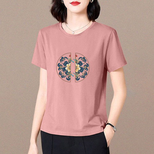 100%纯棉短袖T恤女韩版