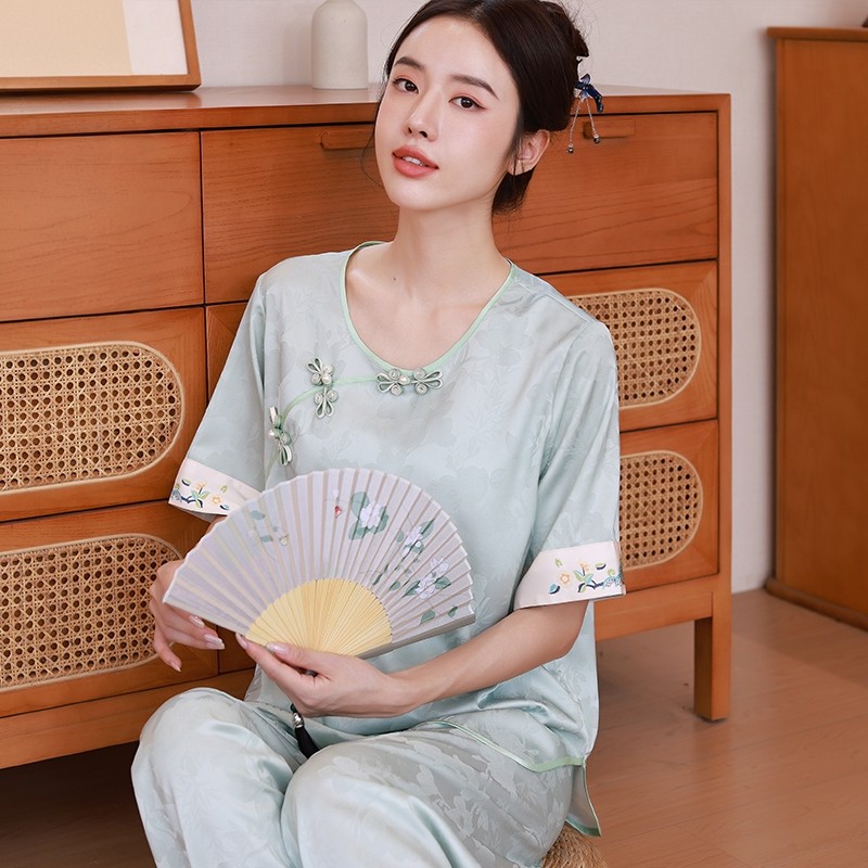 达芬奇密码女冰丝短袖家居服