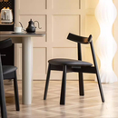 北欧中古餐椅家用简约设计师靠背椅日式 咖啡厅实木椅子