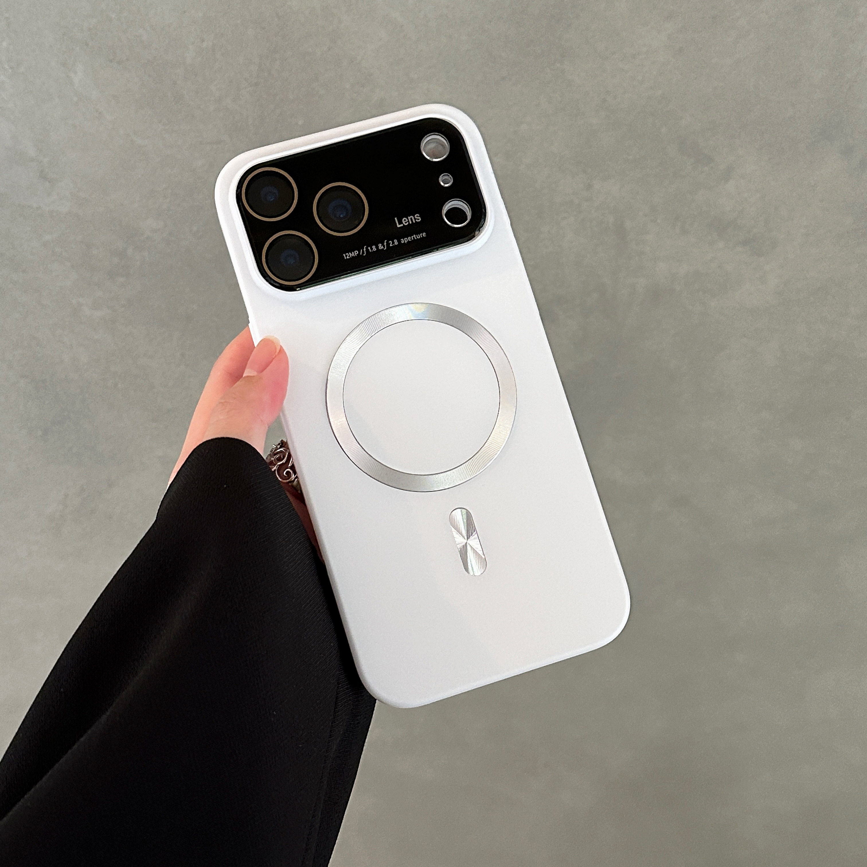 适用于苹果17promax手机壳秒变大视窗iPhone16高级感CD纹磁吸保护套15PRO镜头全包防摔14PMX超薄简约外壳男女图片