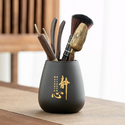 黑陶茶道六君子实木夹子茶刀泡茶工具大全茶勺功夫茶具茶艺6配件