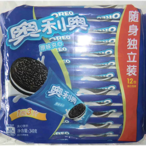 亿滋奥利奥原味夹心饼干349g独立装休闲食品超12小包