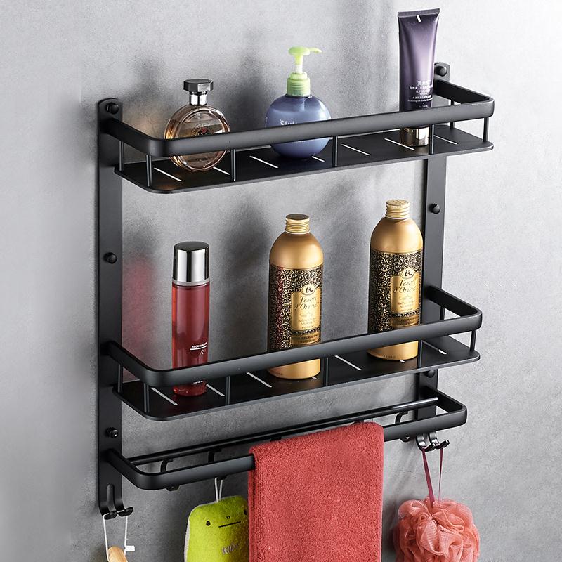 Bathroom shelf bathroom storage shelf wall toilet towel rack