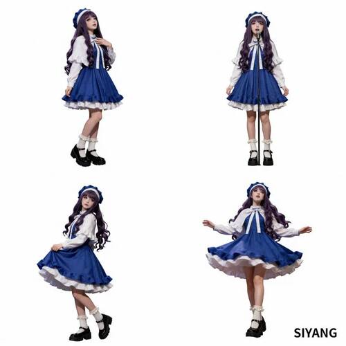 Lolita Sweet Style Singer Outfit Dress And Hat Set Polyester