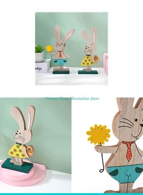 H7BF Easer Bunny Decoraions  Tableop Decoraions for Indoor O