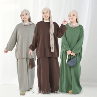 Womens 2 Peice Modes Thickening Kniing Sui Solid Color Muli-