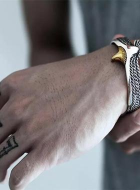 Viking Eagle Cuff Bracelet Valentines Day Gift for Boyfriend